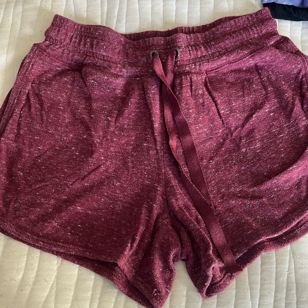 Burgundy shorts